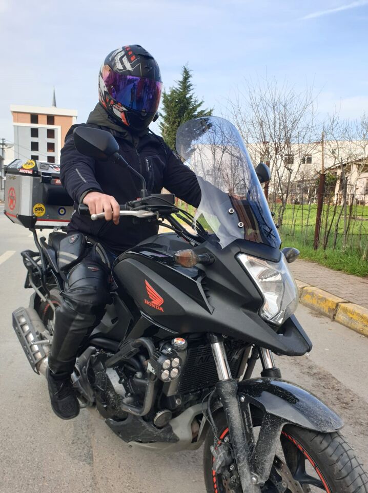 MOTOCAM Honda NC 700 750 X Ön Cam 2012-2015 Model 59cm Füme Renkli 4mm UZUN