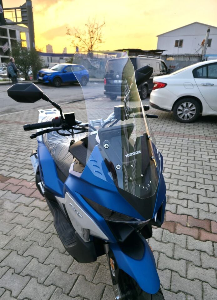 MOTOCAM Volta Revolt RSX7 Ön Cam 2022-2026 Model 75cm Şeffaf Renkli 4mm