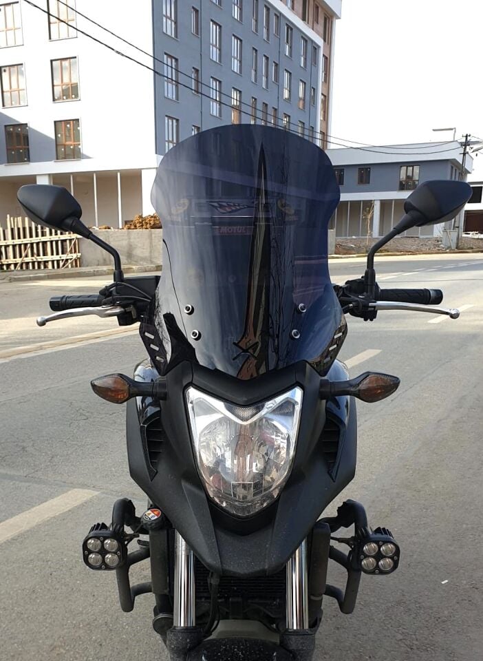 MOTOCAM Honda NC 700 750 X Ön Cam 2012-2015 Model 59cm Siyah Renkli 4mm UZUN