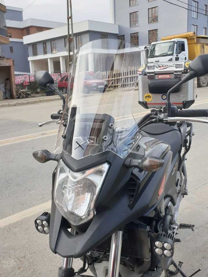 MOTOCAM Honda NC 700 750 X Ön Cam 2012-2015 Model 59cm Şeffaf Renkli 4mm UZUN