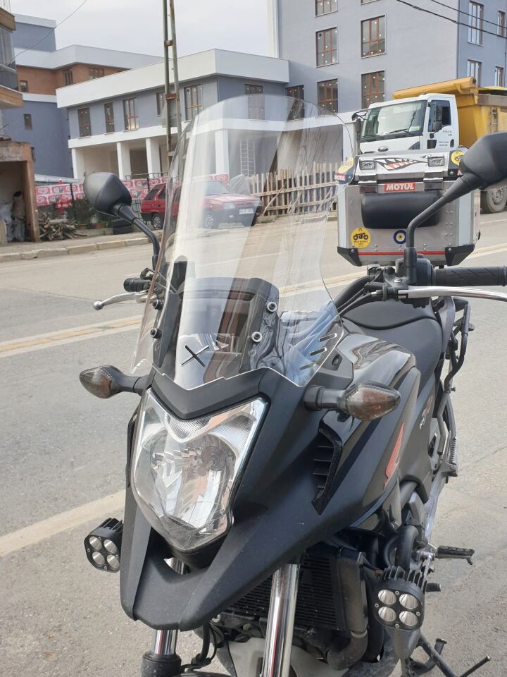 MOTOCAM Honda NC 700 750 X Ön Cam 2012-2015 Model 59cm Şeffaf Renkli 4mm UZUN