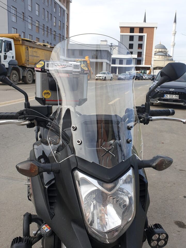 MOTOCAM Honda NC 700 750 X Ön Cam 2012-2015 Model 59cm Şeffaf Renkli 4mm UZUN