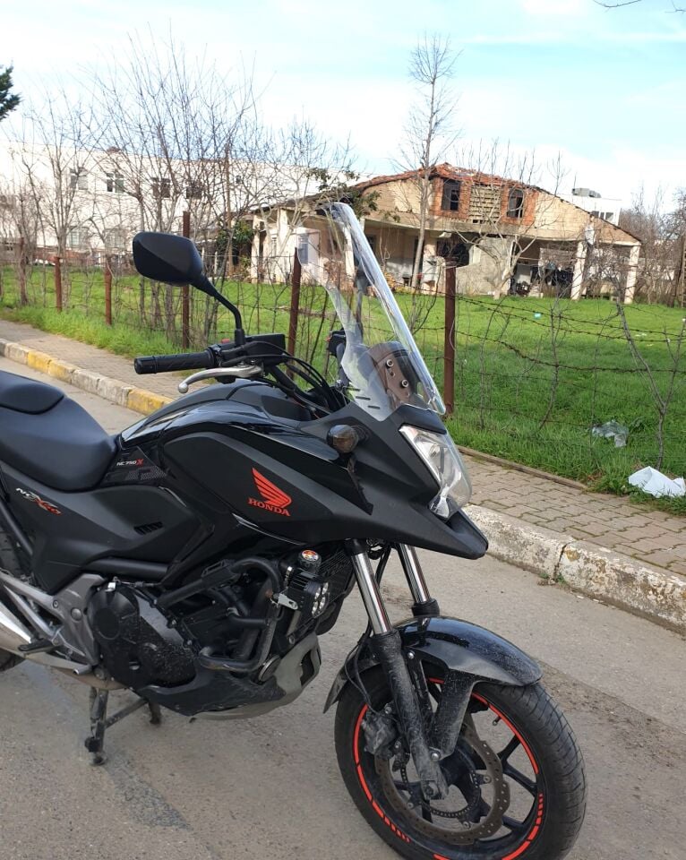 MOTOCAM Honda NC 700 750 X Ön Cam 2012-2015 Model 59cm Şeffaf Renkli 4mm UZUN