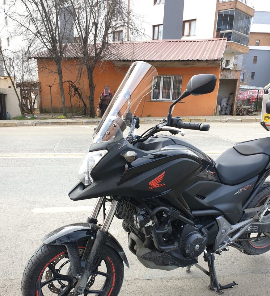 MOTOCAM Honda NC 700 750 X Ön Cam 2012-2015 Model 59cm Şeffaf Renkli 4mm UZUN