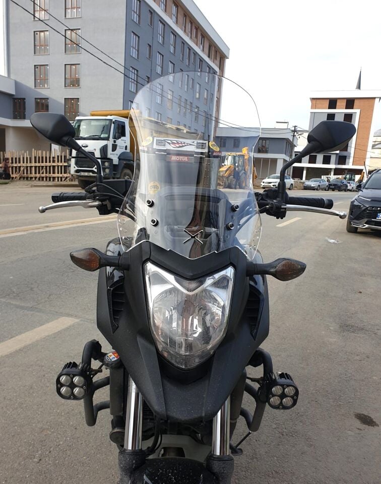 MOTOCAM Honda NC 700 750 X Ön Cam 2012-2015 Model 59cm Şeffaf Renkli 4mm UZUN