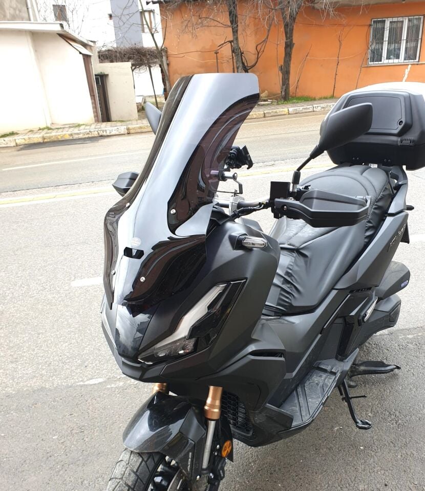 MOTOCAM Honda Adv 350 Ön Cam 2023-2026 Model 72cm Siyah Renkli 4mm UZUN