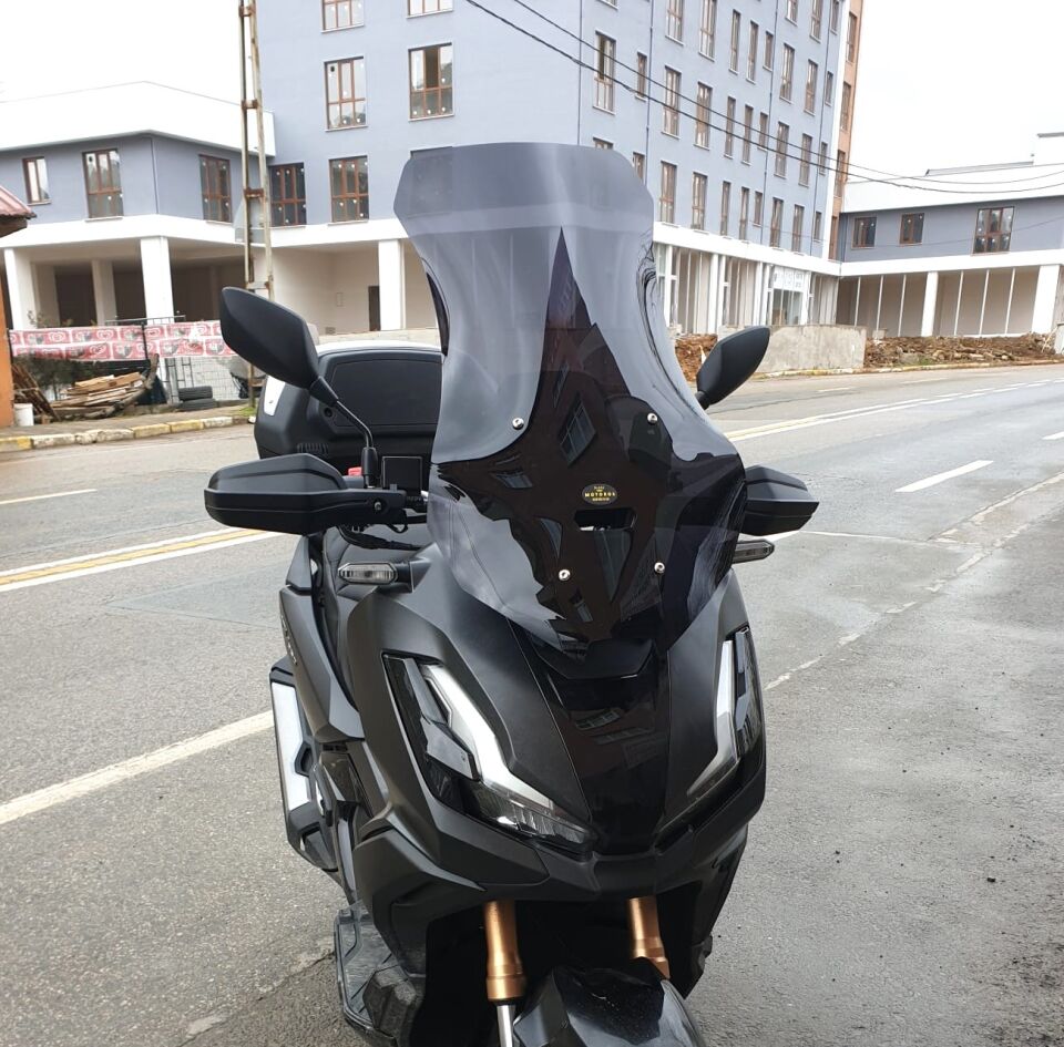 MOTOCAM Honda Adv 350 Ön Cam 2023-2026 Model 72cm Siyah Renkli 4mm UZUN