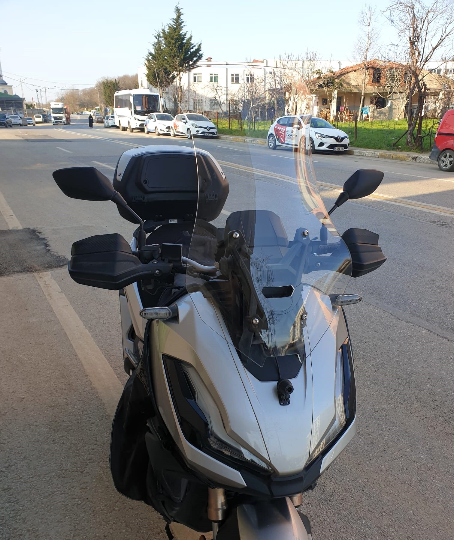 MOTOCAM Honda Adv 350 Ön Cam 2023-2026 Model 72cm Şeffaf Renkli 4mm UZUN