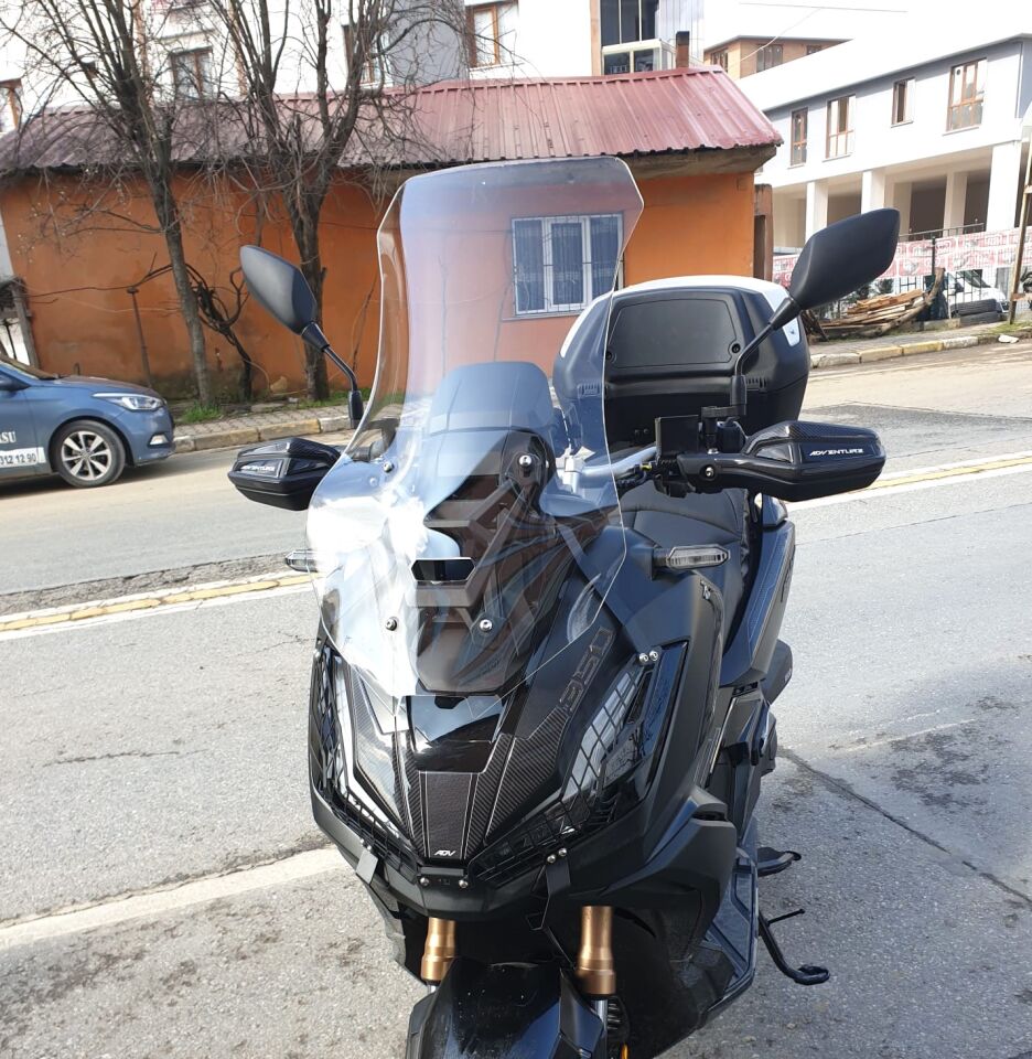 MOTOCAM Honda Adv 350 Ön Cam 2023-2026 Model 72cm Şeffaf Renkli 4mm UZUN