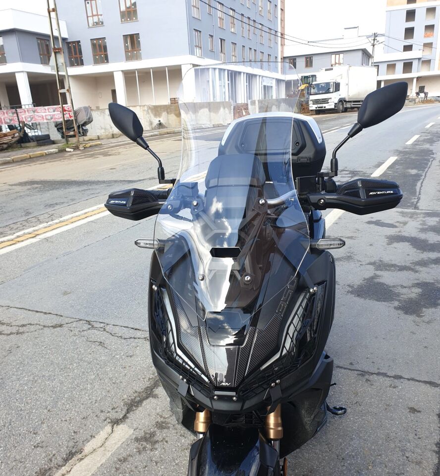 MOTOCAM Honda Adv 350 Ön Cam 2023-2026 Model 72cm Şeffaf Renkli 4mm UZUN