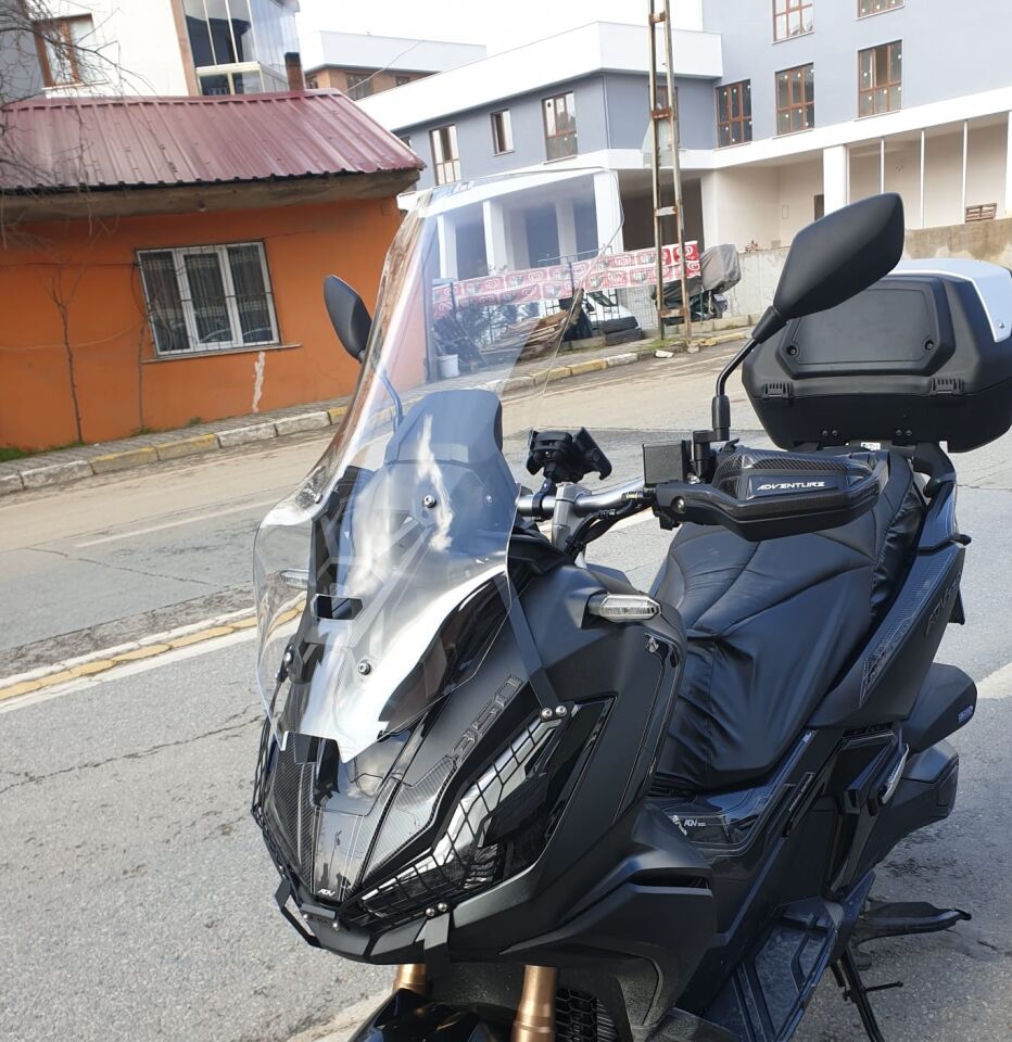 MOTOCAM Honda Adv 350 Ön Cam 2023-2026 Model 72cm Şeffaf Renkli 4mm UZUN