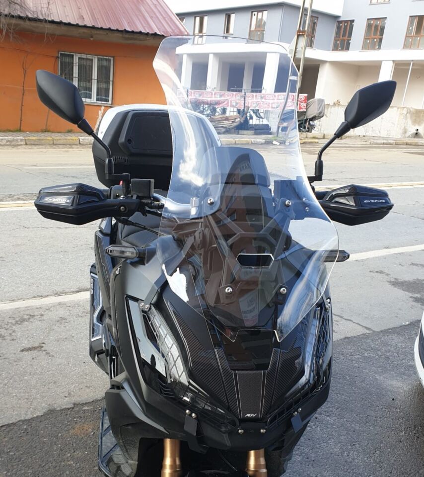 MOTOCAM Honda Adv 350 Ön Cam 2023-2026 Model 72cm Şeffaf Renkli 4mm UZUN