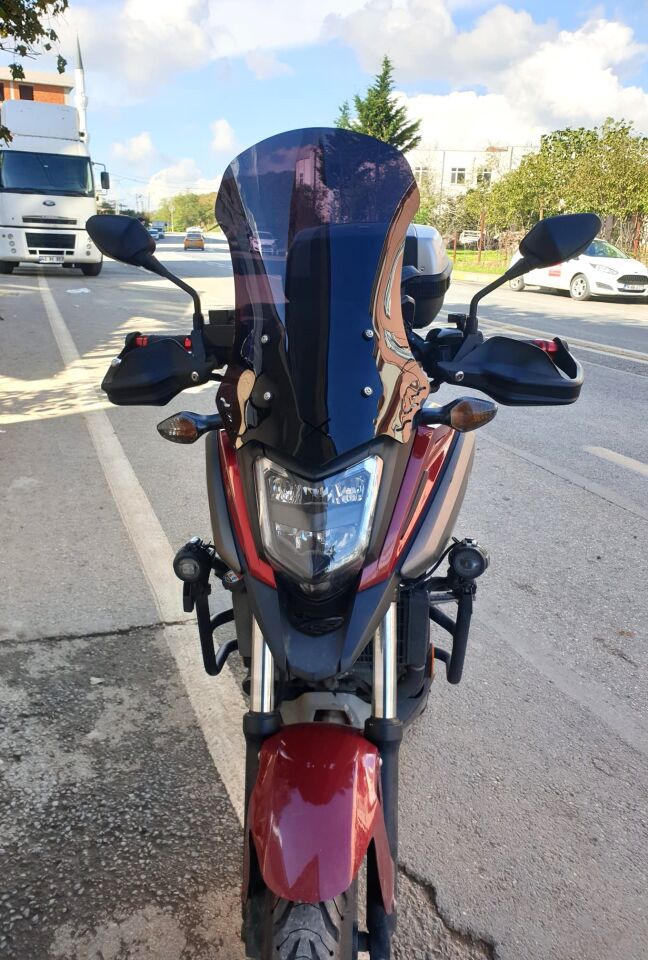 MOTOCAM Honda NC 700 750 X Ön Cam 2016-2020 Model 59cm Siyah Renkli 4mm UZUN