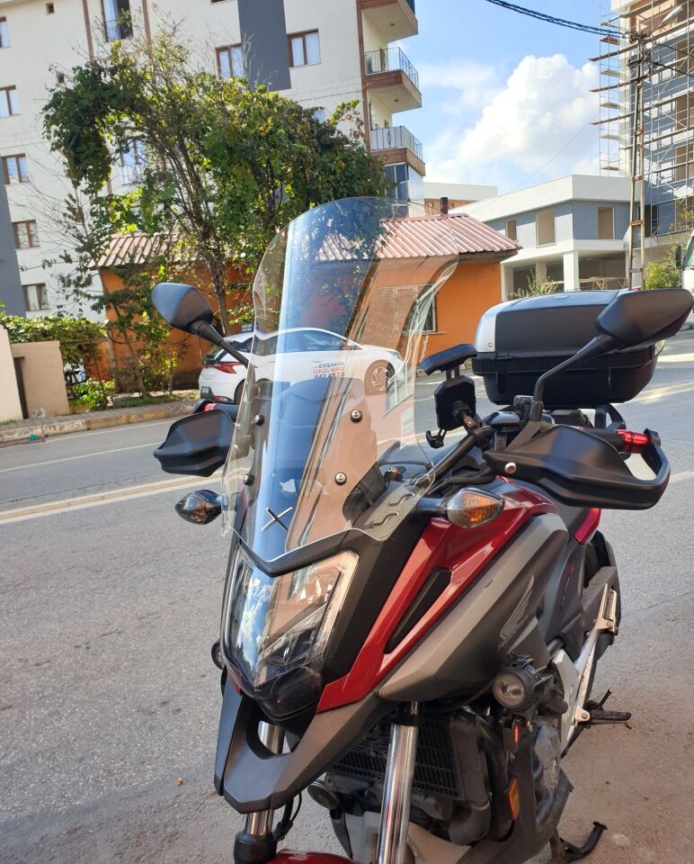 MOTOCAM Honda NC 700 750 X Ön Cam 2016-2020 Model 59cm Şeffaf Renkli 4mm UZUN