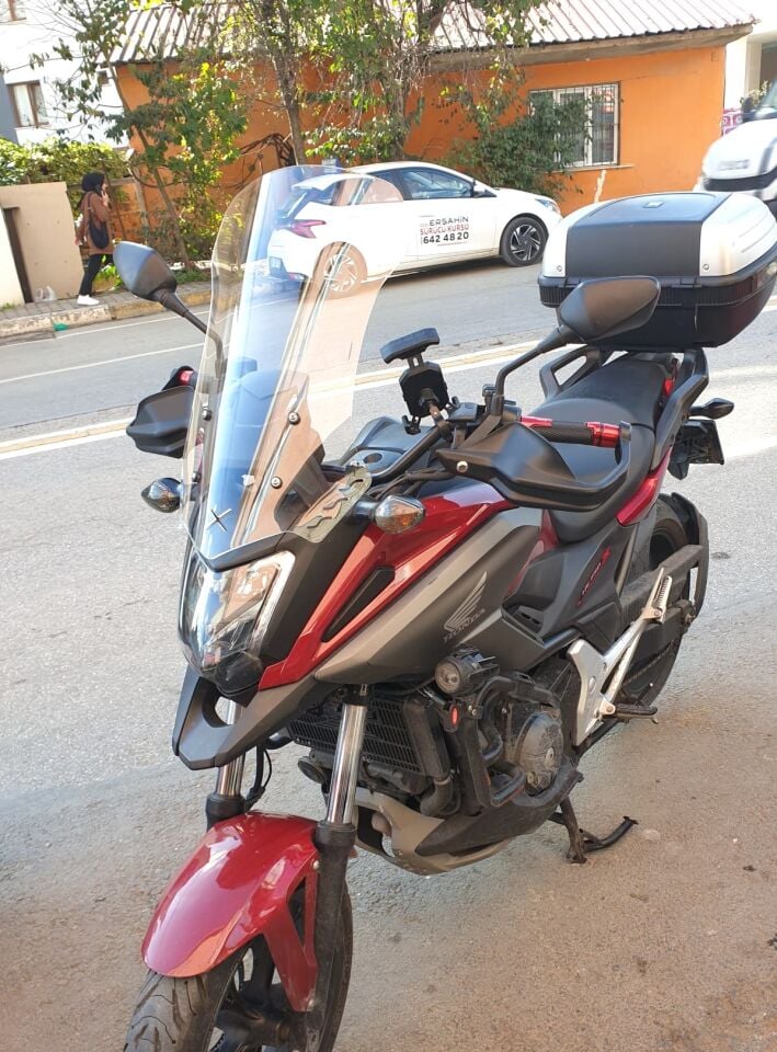 MOTOCAM Honda NC 700 750 X Ön Cam 2016-2020 Model 59cm Şeffaf Renkli 4mm UZUN