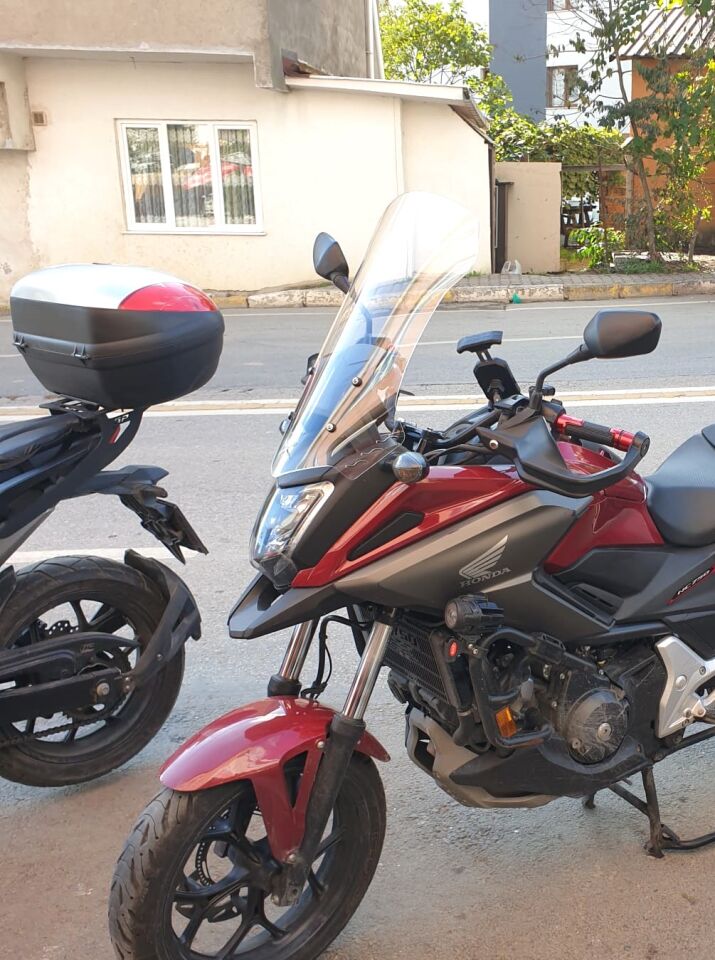 MOTOCAM Honda NC 700 750 X Ön Cam 2016-2020 Model 59cm Şeffaf Renkli 4mm UZUN