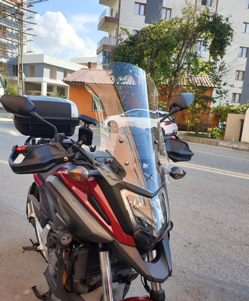 MOTOCAM Honda NC 700 750 X Ön Cam 2016-2020 Model 59cm Şeffaf Renkli 4mm UZUN