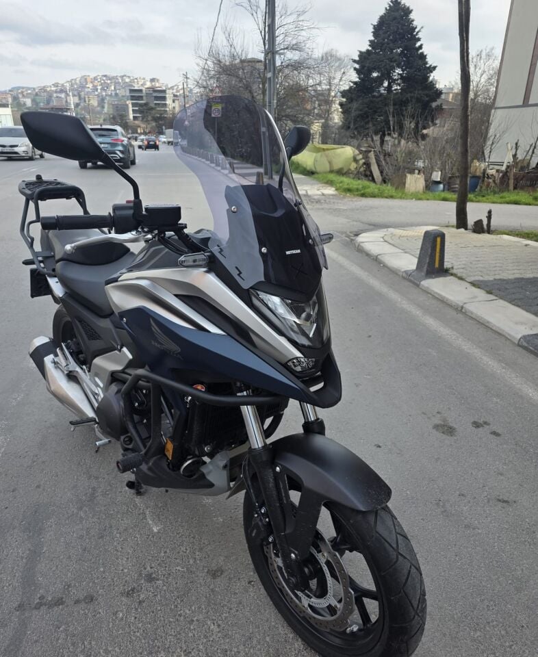 MOTOCAM Honda NC 700 750 X Ön Cam 2021-2024 Model 50cm Füme Renkli 4mm ORTA BOYLU