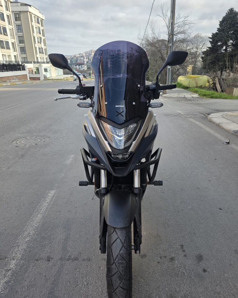 MOTOCAM Honda NC 700 750 X Ön Cam 2021-2024 Model 50cm Siyah Renkli 4mm ORTA BOYLU