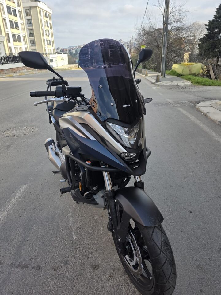 MOTOCAM Honda NC 700 750 X Ön Cam 2021-2024 Model 50cm Siyah Renkli 4mm ORTA BOYLU