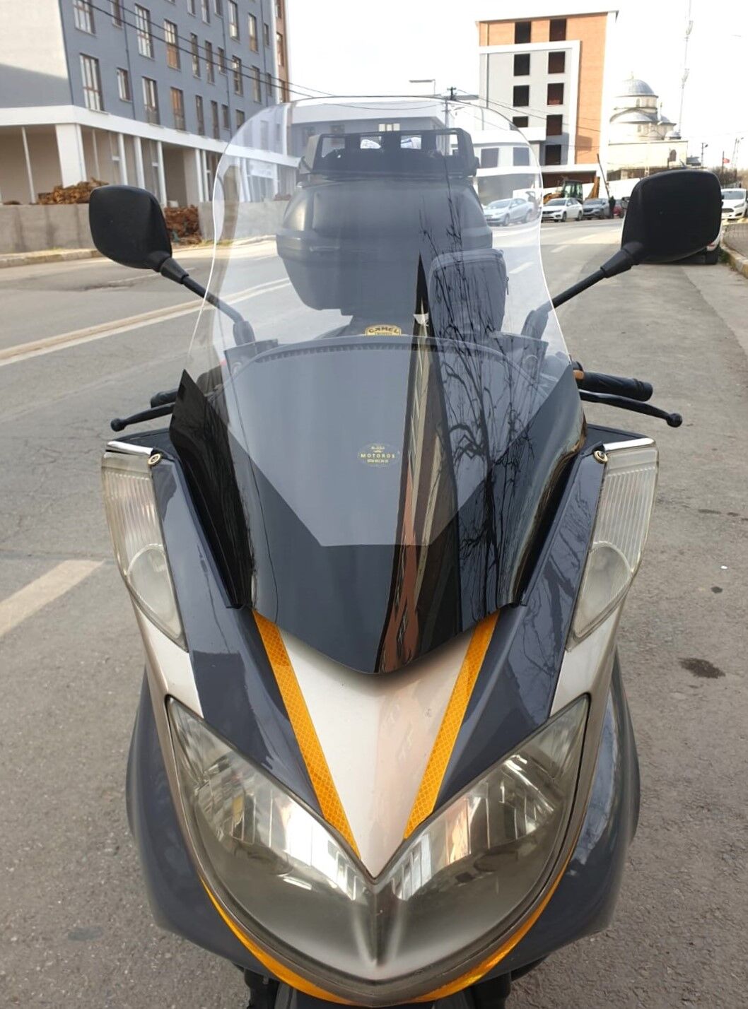 MOTOCAM Yamaha Majesty 400 Ön Cam 2003-2015 Model 68cm Şeffaf Renkli 4mm