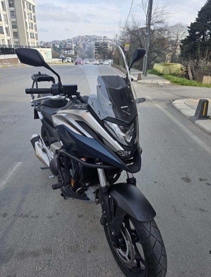 MOTOCAM Honda NC 700 750 X Ön Cam 2021-2024 Model 50cm Şeffaf Renkli 4mm ORTA BOYLU