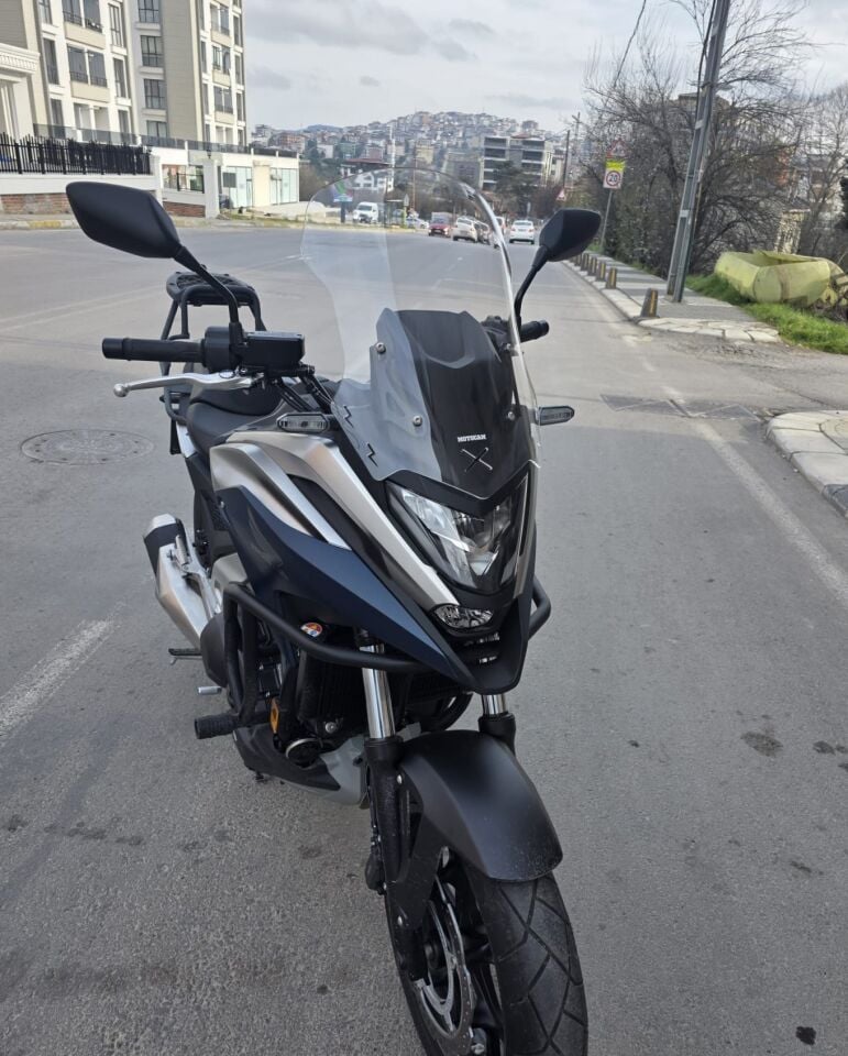 MOTOCAM Honda NC 700 750 X Ön Cam 2021-2024 Model 50cm Şeffaf Renkli 4mm ORTA BOYLU