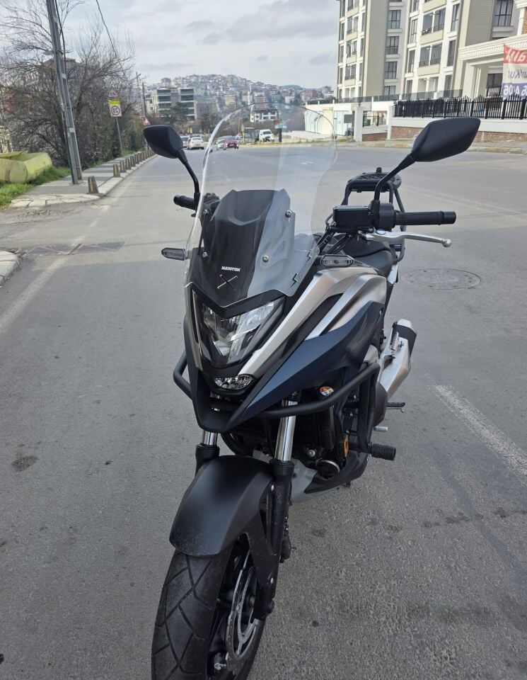 MOTOCAM Honda NC 700 750 X Ön Cam 2021-2024 Model 50cm Şeffaf Renkli 4mm ORTA BOYLU