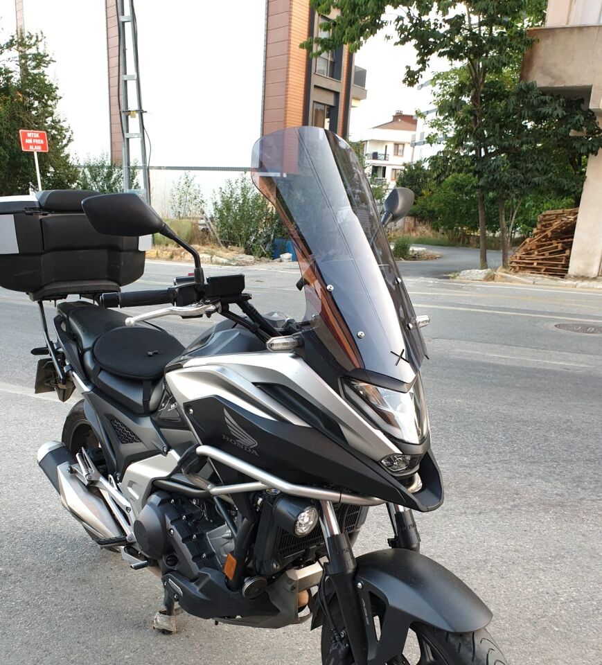 MOTOCAM Honda NC 700 750 X Ön Cam 2021-2024 Model 59cm Füme Renkli 4mm UZUN