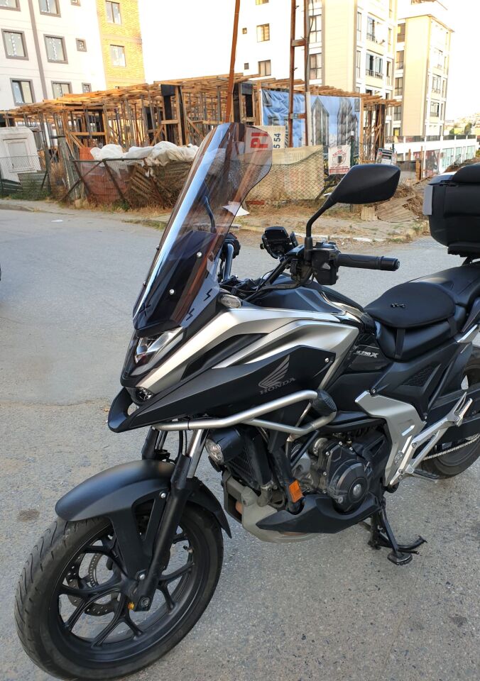 MOTOCAM Honda NC 700 750 X Ön Cam 2021-2024 Model 59cm Füme Renkli 4mm UZUN