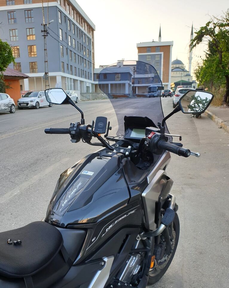 MOTOCAM Honda NC 700 750 X Ön Cam 2021-2024 Model 59cm Füme Renkli 4mm UZUN