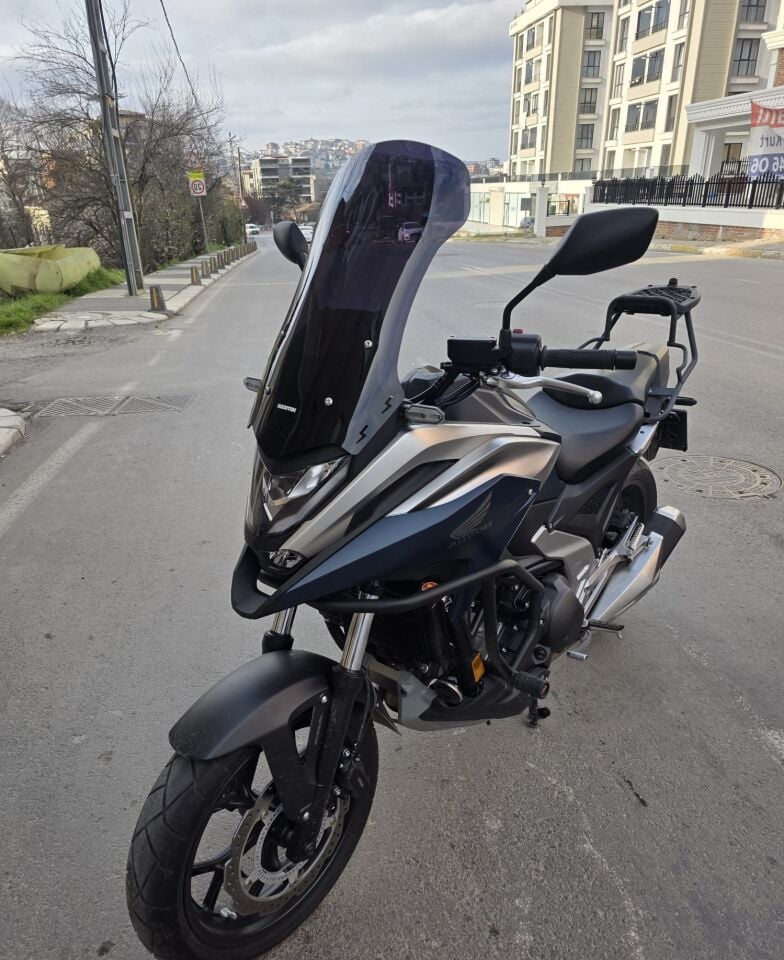 MOTOCAM Honda NC 700 750 X Ön Cam 2021-2024 Model 59cm Siyah Renkli 4mm UZUN
