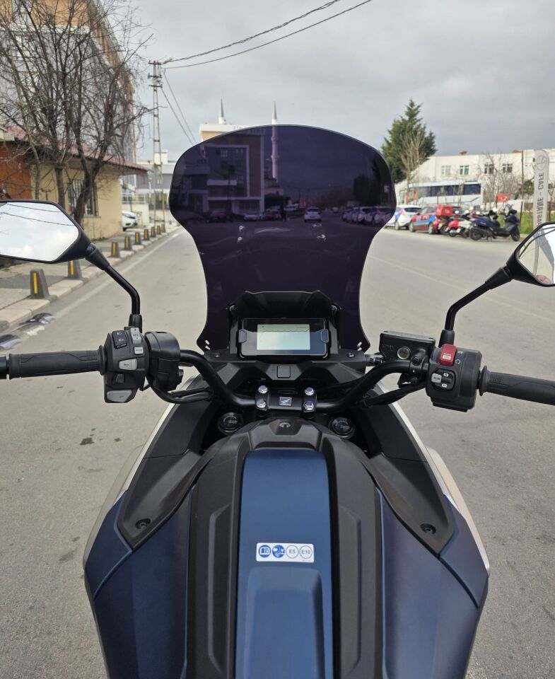 MOTOCAM Honda NC 700 750 X Ön Cam 2021-2024 Model 59cm Siyah Renkli 4mm UZUN