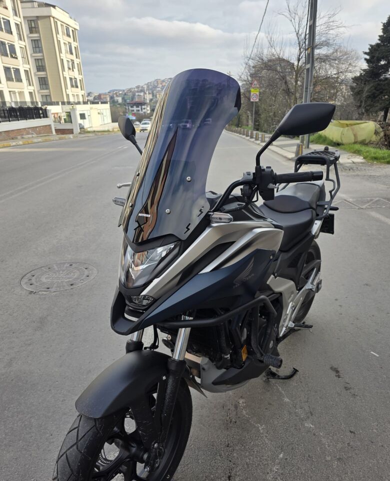 MOTOCAM Honda NC 700 750 X Ön Cam 2021-2024 Model 59cm Siyah Renkli 4mm UZUN