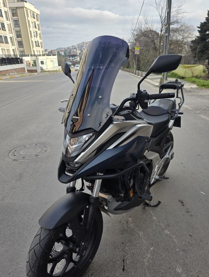 MOTOCAM Honda NC 700 750 X Ön Cam 2021-2024 Model 59cm Siyah Renkli 4mm UZUN