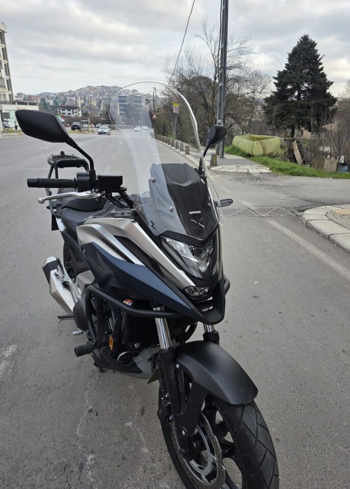 MOTOCAM Honda NC 700 750 X Ön Cam 2021-2024 Model 59cm Şeffaf Renkli 4mm UZUN