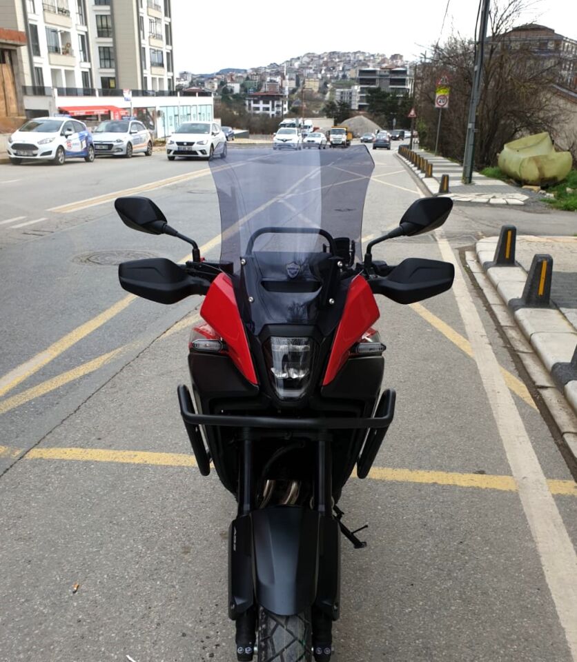 MOTOCAM Honda NX 500 Ön Cam 2025-2026 Model 44cm Füme Renkli 4mm UZUN