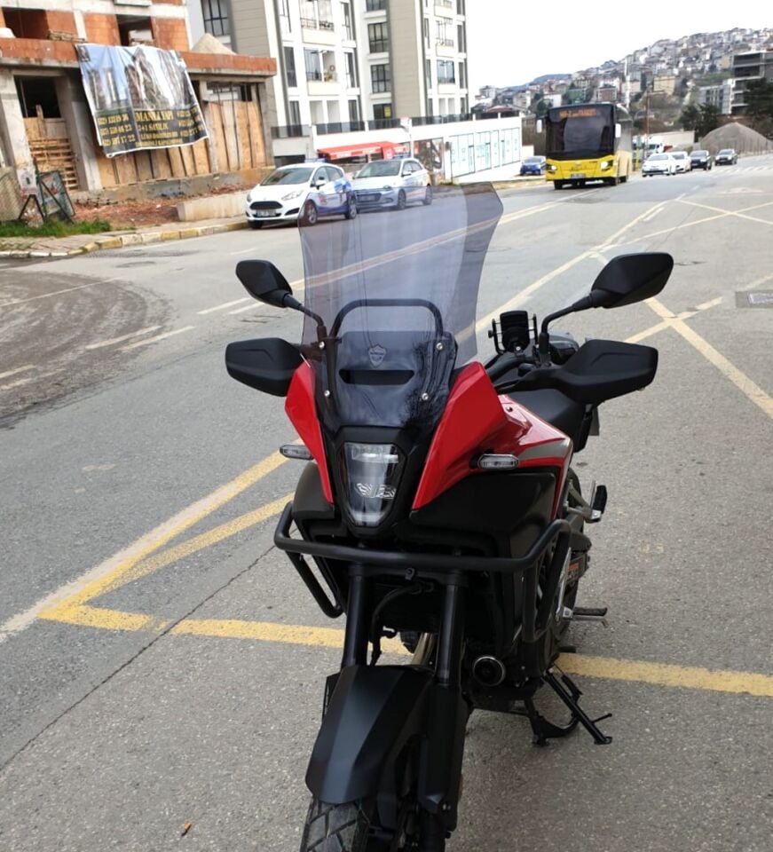 MOTOCAM Honda NX 500 Ön Cam 2025-2026 Model 44cm Füme Renkli 4mm UZUN