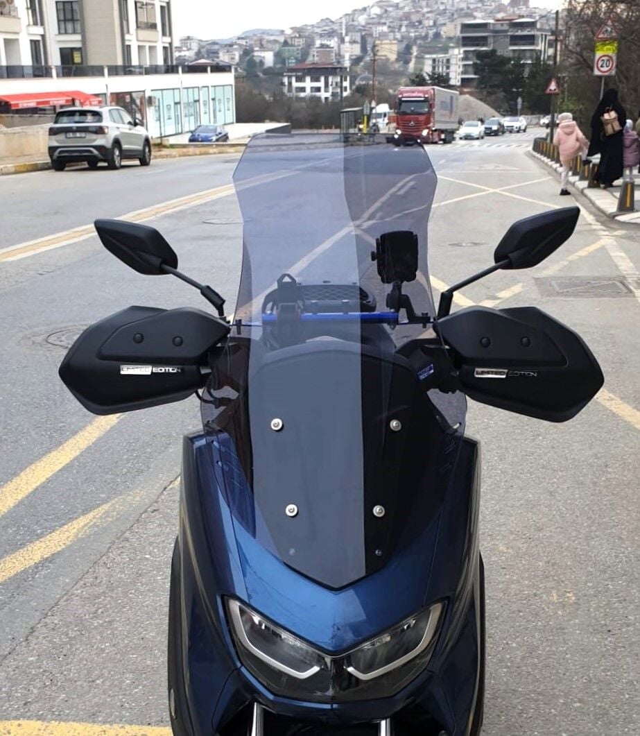 MOTOCAM Yamaha Nmax Ön Cam 2021-2024 Model 72cm Füme Renkli 4mm UZUN