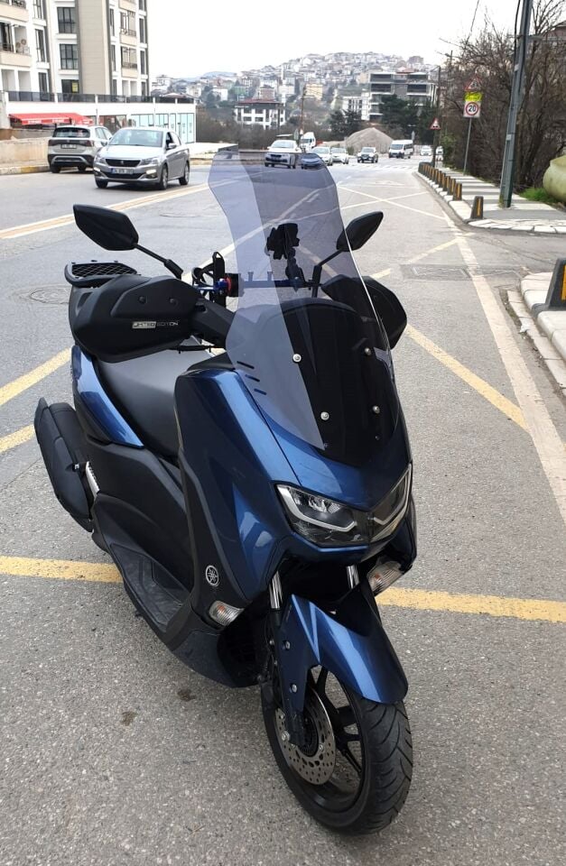 MOTOCAM Yamaha Nmax Ön Cam 2021-2024 Model 72cm Füme Renkli 4mm UZUN