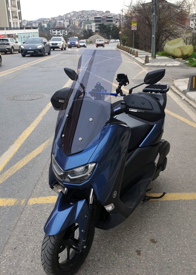 MOTOCAM Yamaha Nmax Ön Cam 2021-2024 Model 72cm Füme Renkli 4mm UZUN