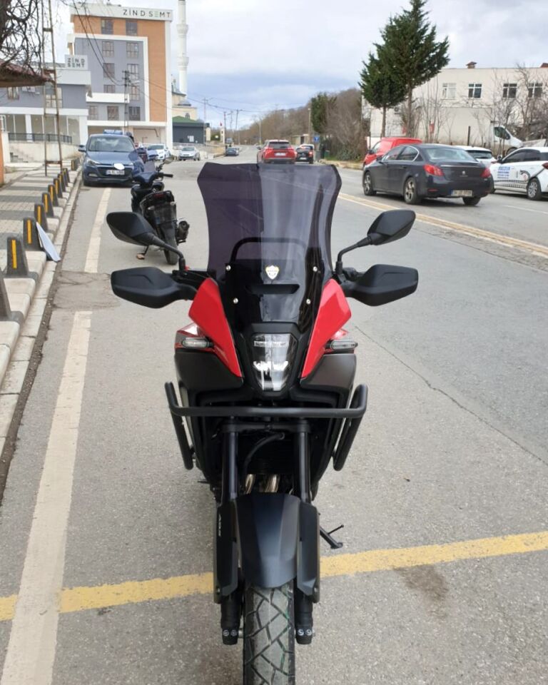 MOTOCAM Honda NX 500 Ön Cam 2025-2026 Model 44cm Siyah Renkli 4mm UZUN