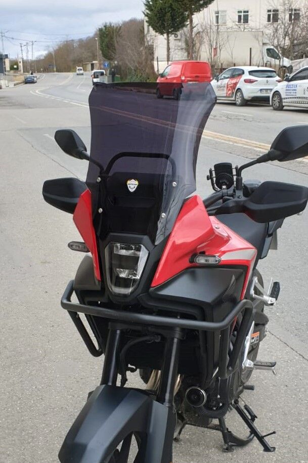 MOTOCAM Honda NX 500 Ön Cam 2025-2026 Model 44cm Siyah Renkli 4mm UZUN