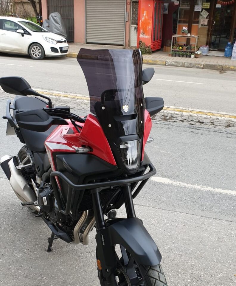 MOTOCAM Honda NX 500 Ön Cam 2025-2026 Model 44cm Siyah Renkli 4mm UZUN