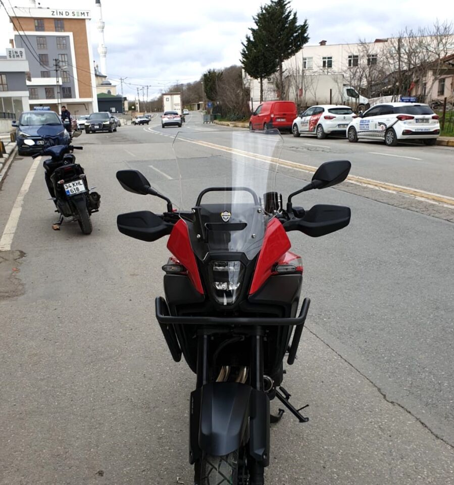 MOTOCAM Honda NX 500 Ön Cam 2025-2026 Model 44cm Şeffaf Renkli 4mm UZUN