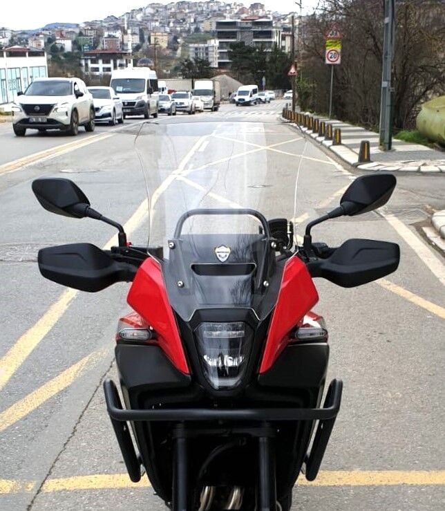 MOTOCAM Honda NX 500 Ön Cam 2025-2026 Model 44cm Şeffaf Renkli 4mm UZUN