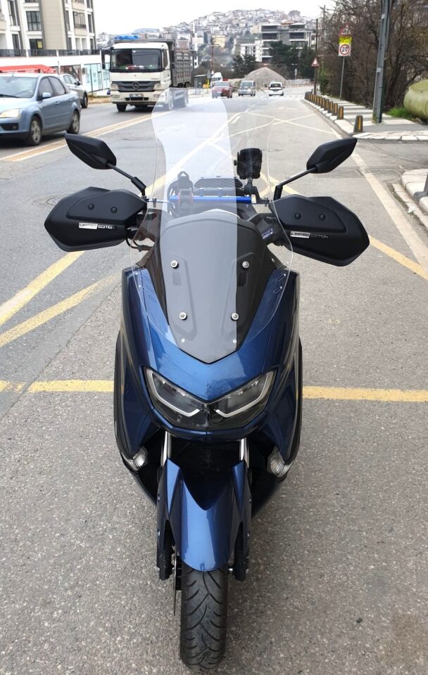 MOTOCAM Yamaha Nmax Ön Cam 2021-2024 Model 72cm Şeffaf Renkli 4mm UZUN