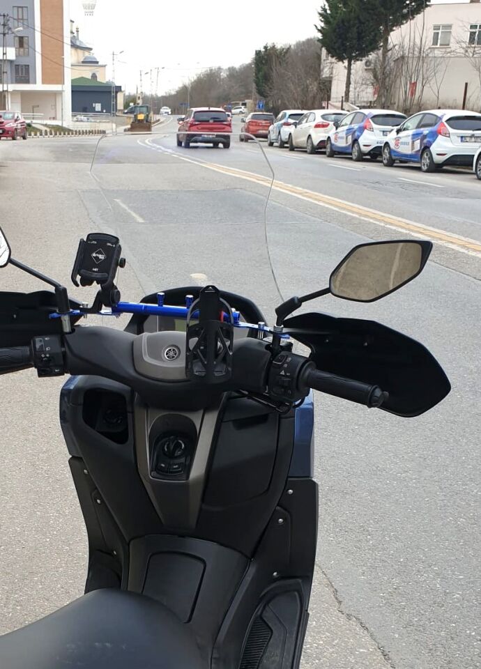 MOTOCAM Yamaha Nmax Ön Cam 2021-2024 Model 72cm Şeffaf Renkli 4mm UZUN