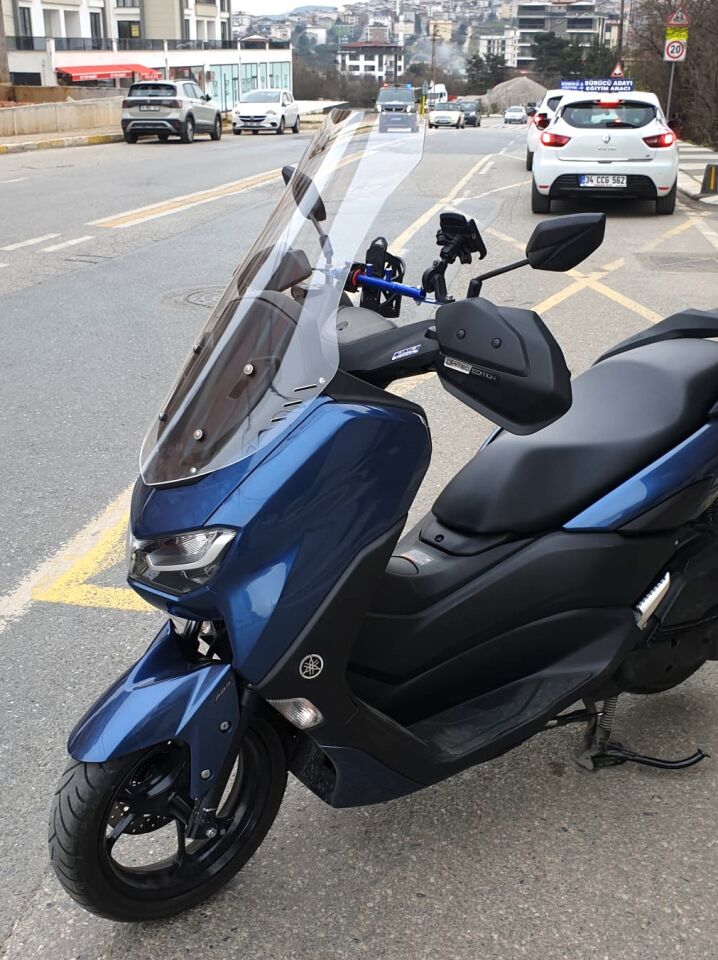MOTOCAM Yamaha Nmax Ön Cam 2021-2024 Model 72cm Şeffaf Renkli 4mm UZUN