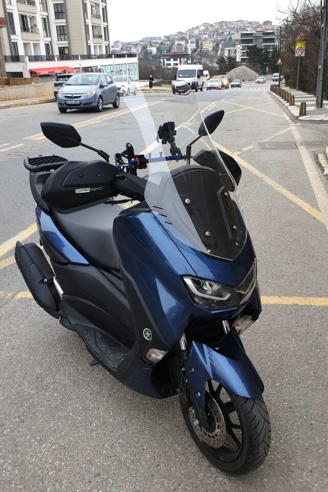 MOTOCAM Yamaha Nmax Ön Cam 2021-2024 Model 72cm Şeffaf Renkli 4mm UZUN